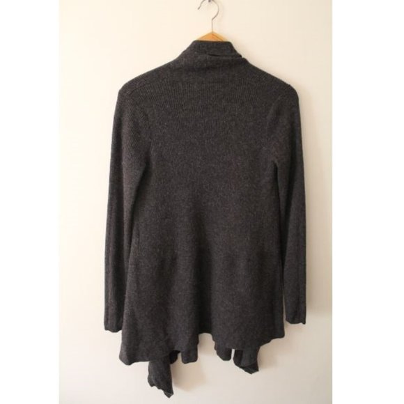 All Saints Keld Wool & Alpaca Cardigan in Cinder Black Marl Size Medium - Picture 3 of 5